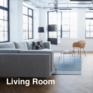 image of living room scene with Living Room text overlay